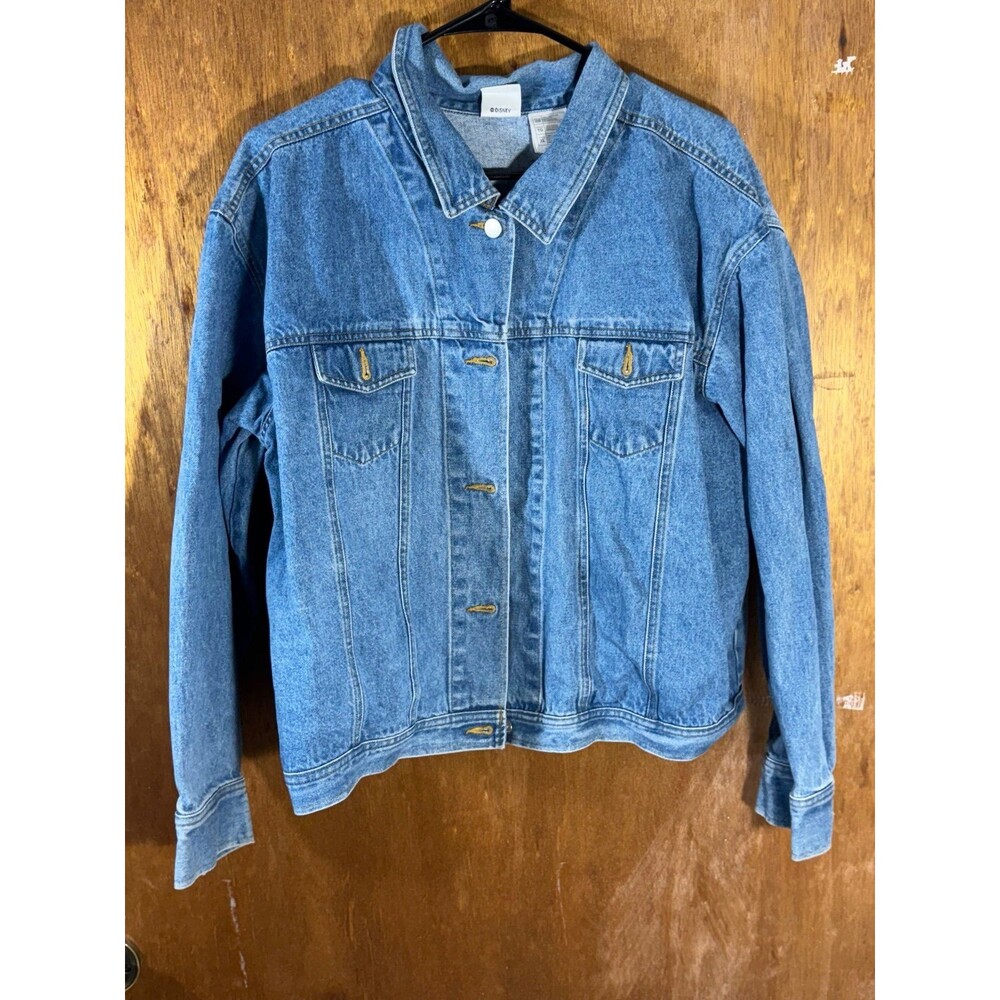 Vintage Mickey Mouse American Flag Disney Catalog Denim‎ Jacket Mens XL